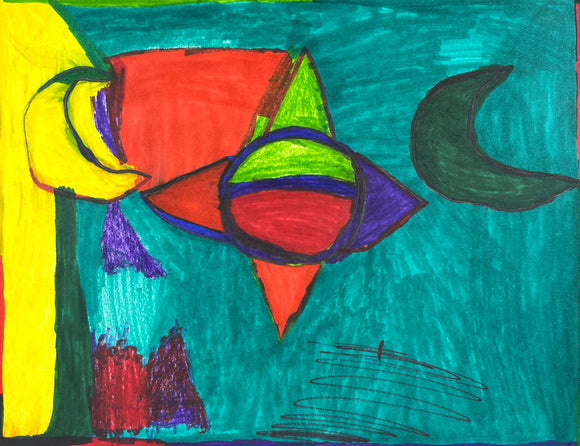 Abigail Rhodes - Flower + Moons with Sharpie