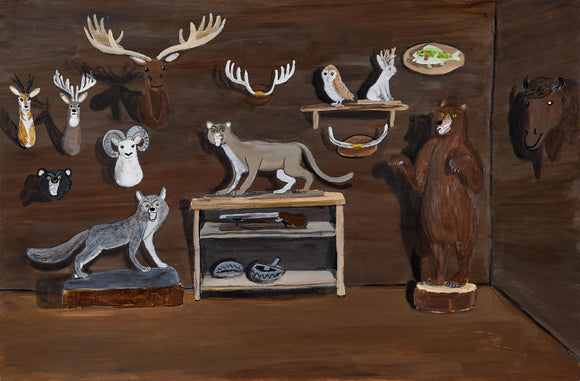 Angel Rodriguez - Scary Hunting Trophies Room