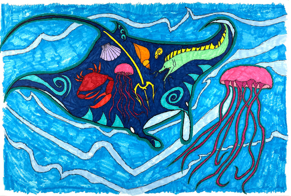 Chris Mendoza - Tattooed Manta Ray