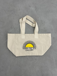 Silk-Screen Tierra del Sol Logo Tote in Natural Linen