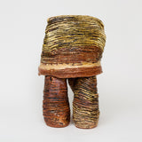 Ericka Lopez - Untitled 232 (Yellow & Peach Coil Stool)