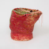 Ericka Lopez - Untitled 235 (Red Coil with Fiber & Beads)