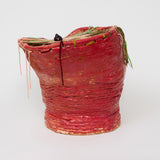 Ericka Lopez - Untitled 235 (Red Coil with Fiber & Beads)