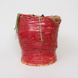 Ericka Lopez - Untitled 235 (Red Coil with Fiber & Beads)