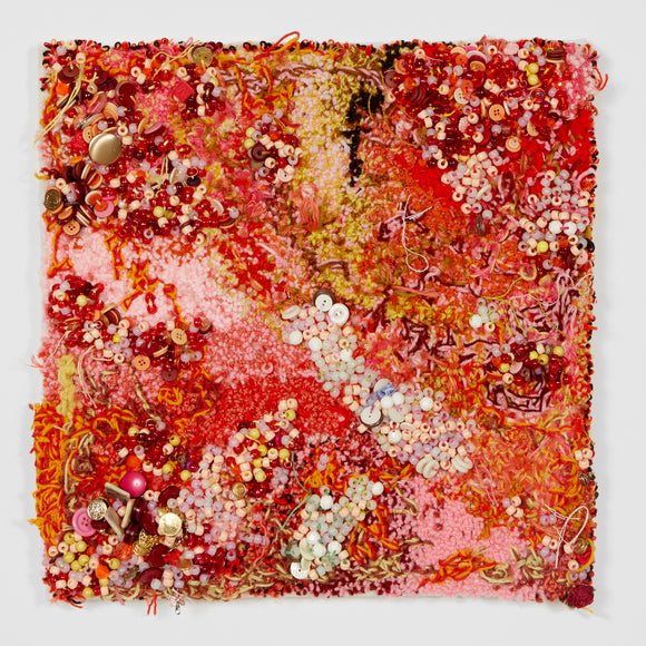 Ericka Lopez - Untitled 179 (Pink Red Textured Textile)