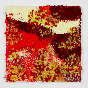 Ericka Lopez - Untitled 180 (Yellow Red Beaded Textile)