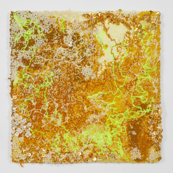 Ericka Lopez - Untitled 182 (Yellow Beaded Textile)