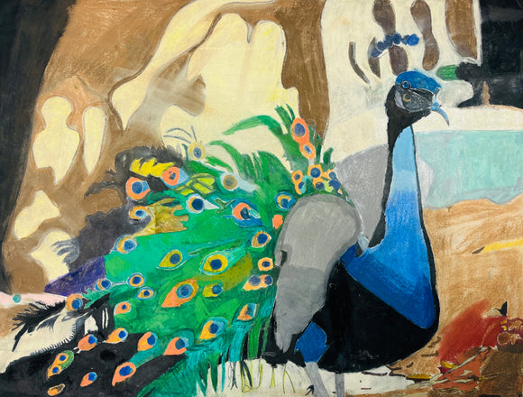 Muluh Ningo - Beautiful Male Indian Peacock with Spread Wings