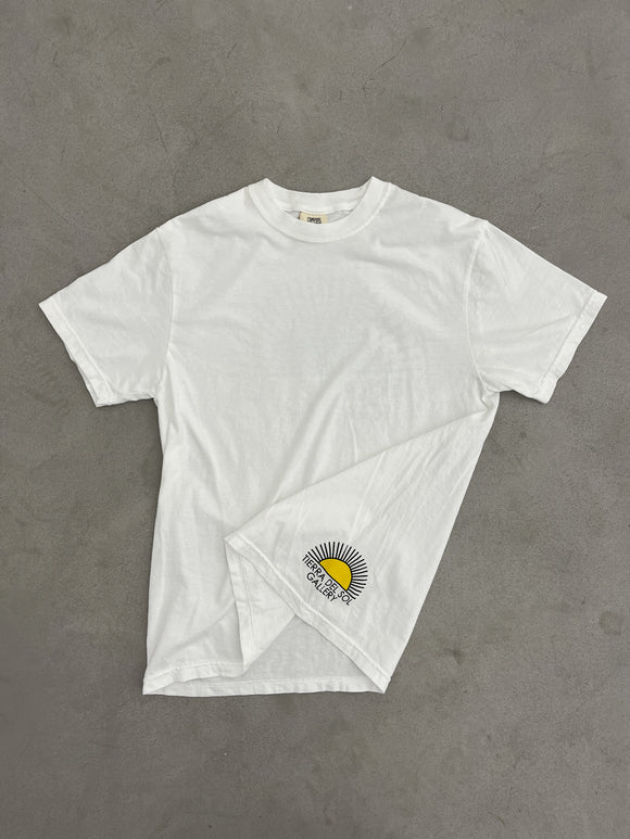 Silk-Screen Tierra del Sol Logo T-Shirt in White