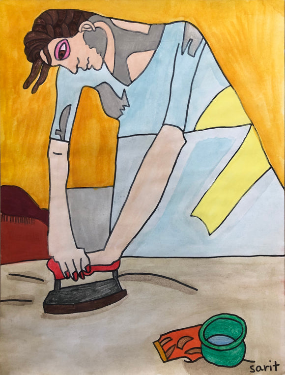 Sarit Halo - Lady Ironing the Cloth