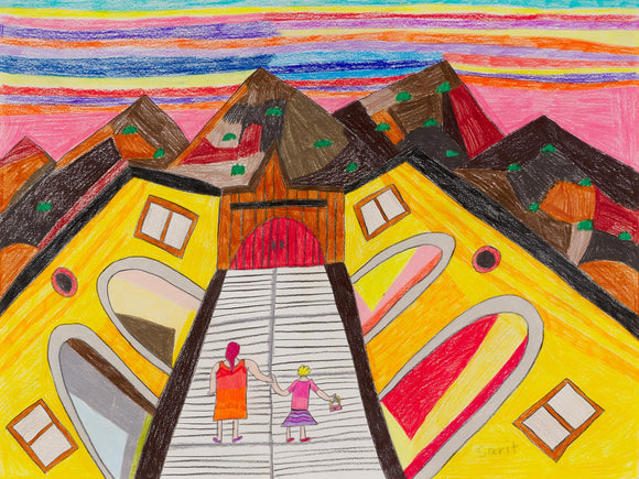 Sarit Halo - Mother and Daughter Walking to the Town