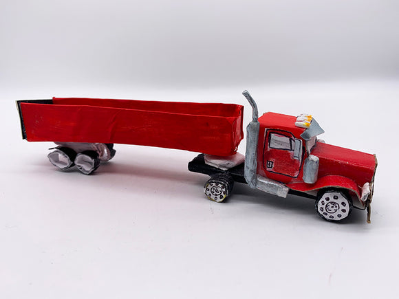 Angel Rodriguez - Untitled (Red Semi Truck)
