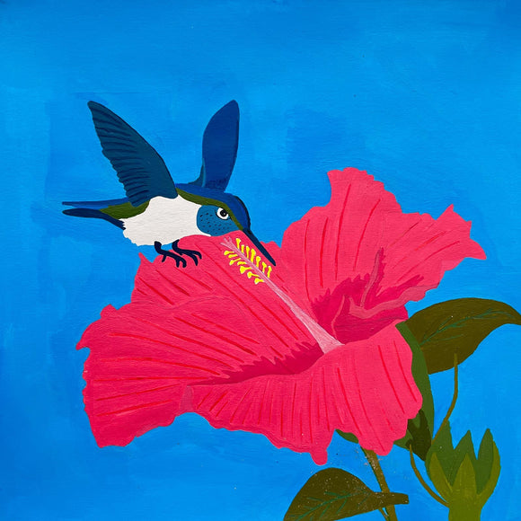 Arianna Sanchez - Hummingbird and Flower